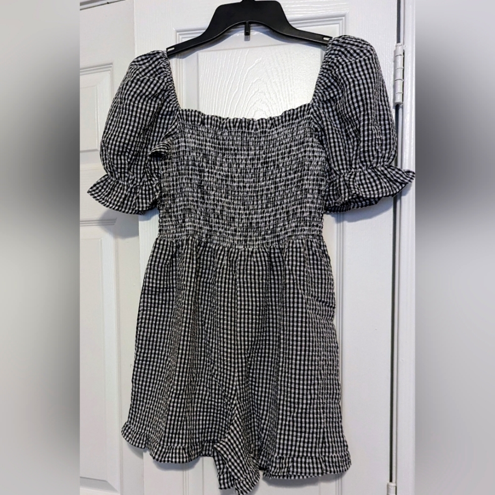 Gingham Romper